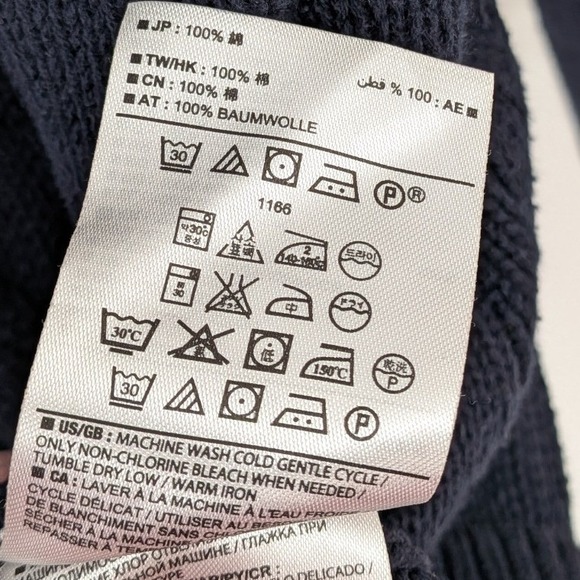 Banana Republic $128 Medium Navy Blue Cable Knit Shawl Collar Cardigan Sweater - Picture 7 of 12